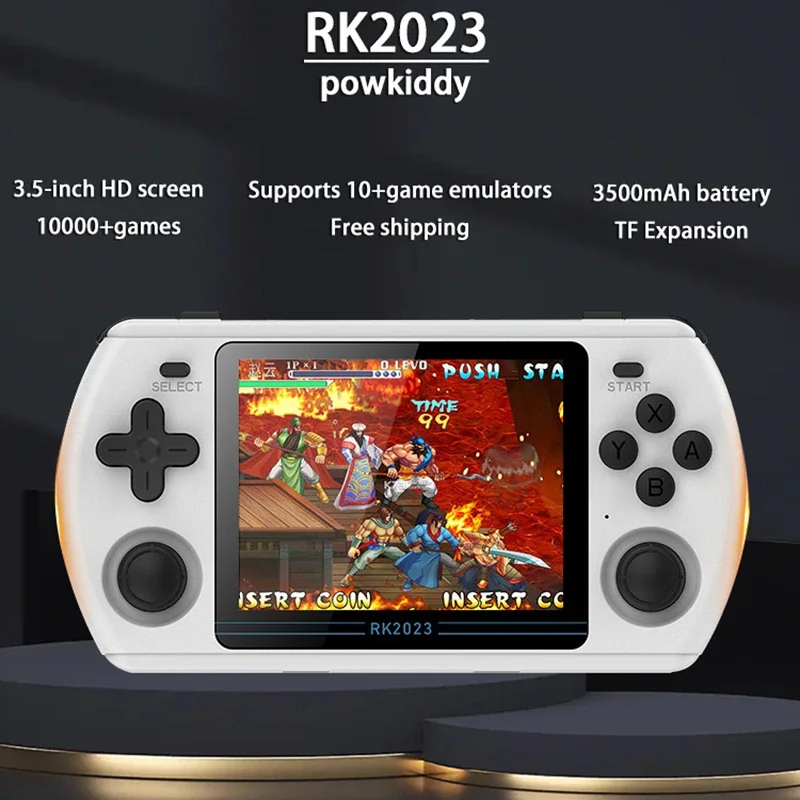 

Портативная игровая консоль Powkiddy Rk2023, джойстик высокого разрешения с открытым исходным кодом, аркадная консоль Psp, домашняя игровая электронная игровая консоль