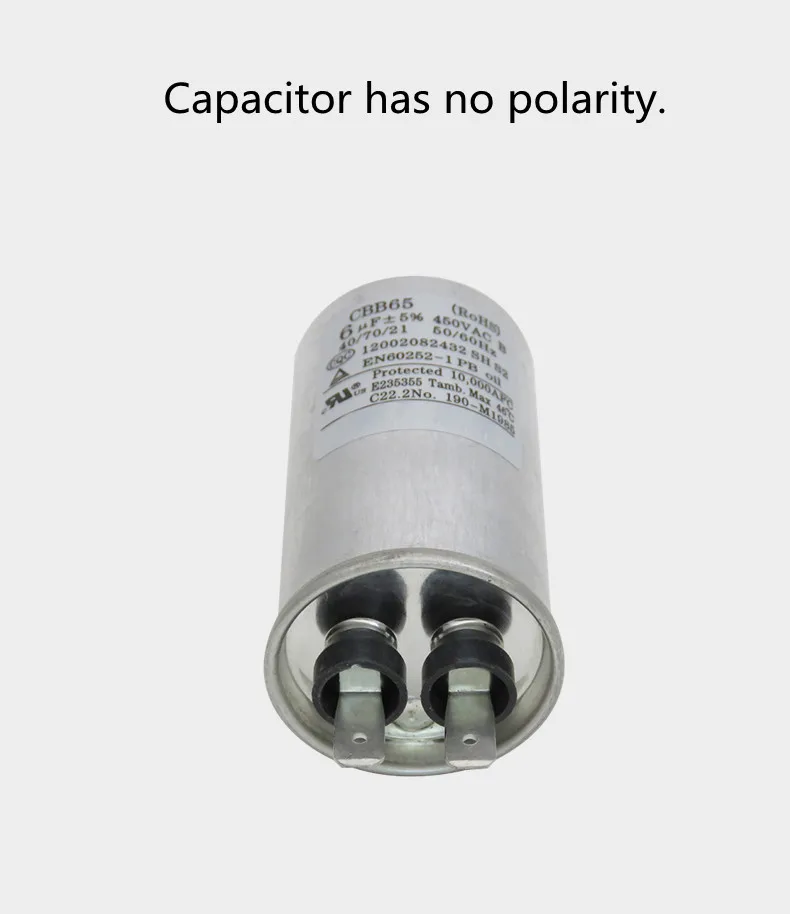 Description Picture 2 of itemCBB65 MKP3/4/5/6/7UF 450V Midea automatic dishwasher start capacitor household dishwasher