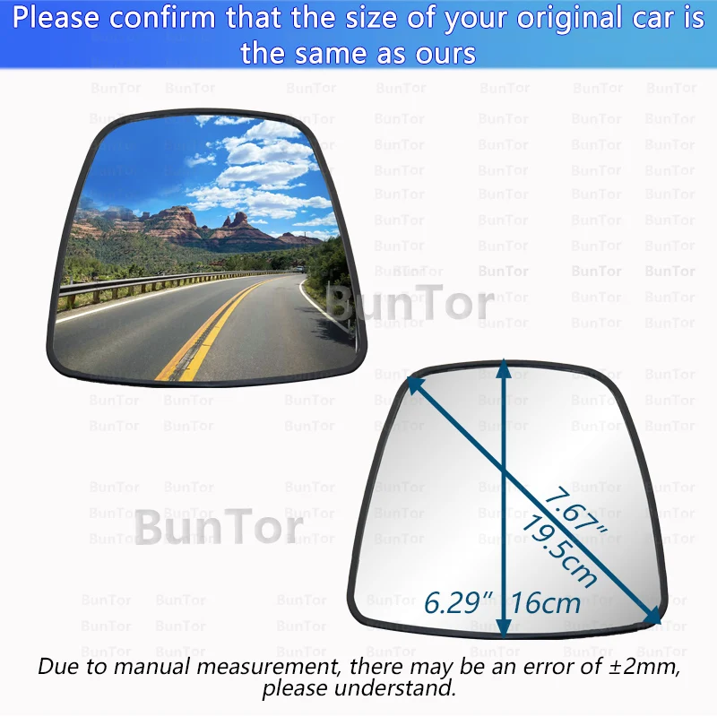 2004-2019 KIA BONGO/K2500/K2700/K2900/K300 사이드 백미러 유리/볼록 렌즈 와이드 뷰/자동차 윙 미러 부품 교체