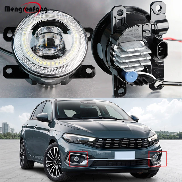 2IN1 Car LED Fog Light Angel Eye Daytime Running Lamp DRL For Fiat Tipo  Wagon Estate Hatchback Cross 2015-2020 (Except Sedan) - AliExpress