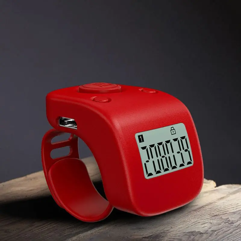 Rechargeable Digital Finger Ring LCD Electronic Hand Tally Counter 6 Channel Digit Buddha Beads Prayer Silent Counter Clicker