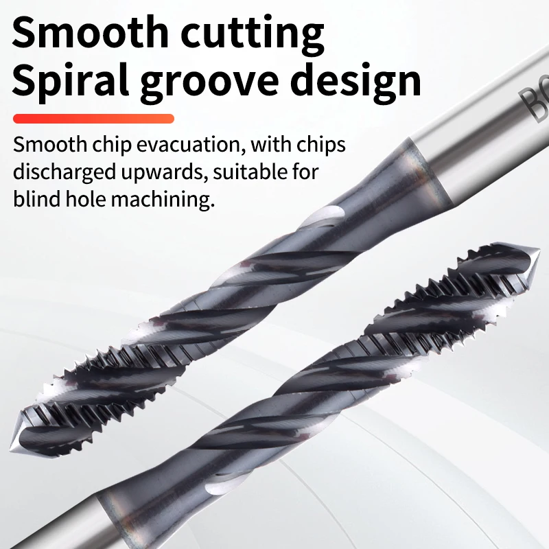 HSSE-PM JIS Standard Extended Spiral Flute Tap 80L 100L M2 M3 M4 M5 M6 M8 M10 M12 Machine Screw Thre