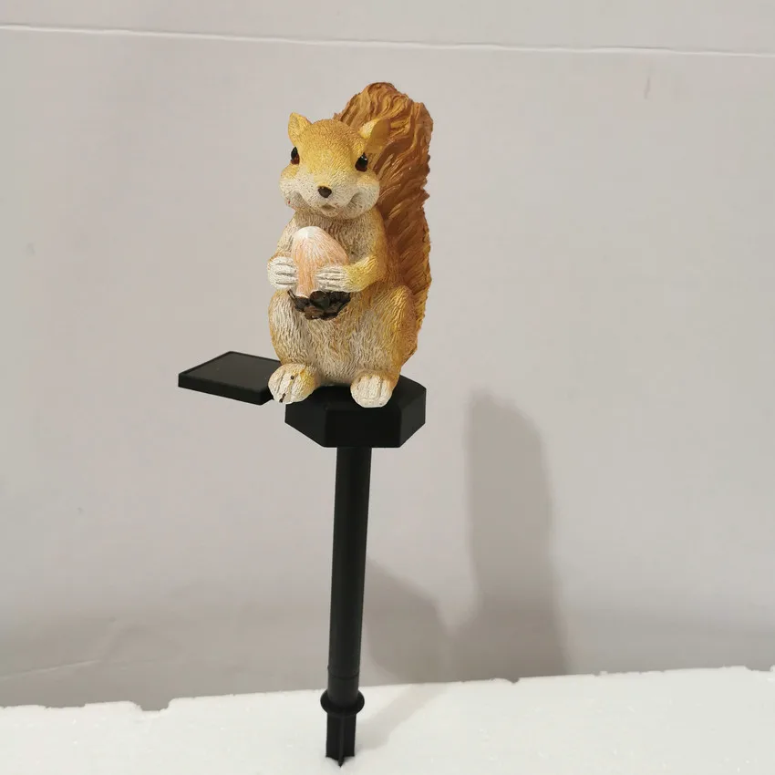 Solar Lanterns Garden Decoration LED Solar Squirrel Plug Lights For Garden