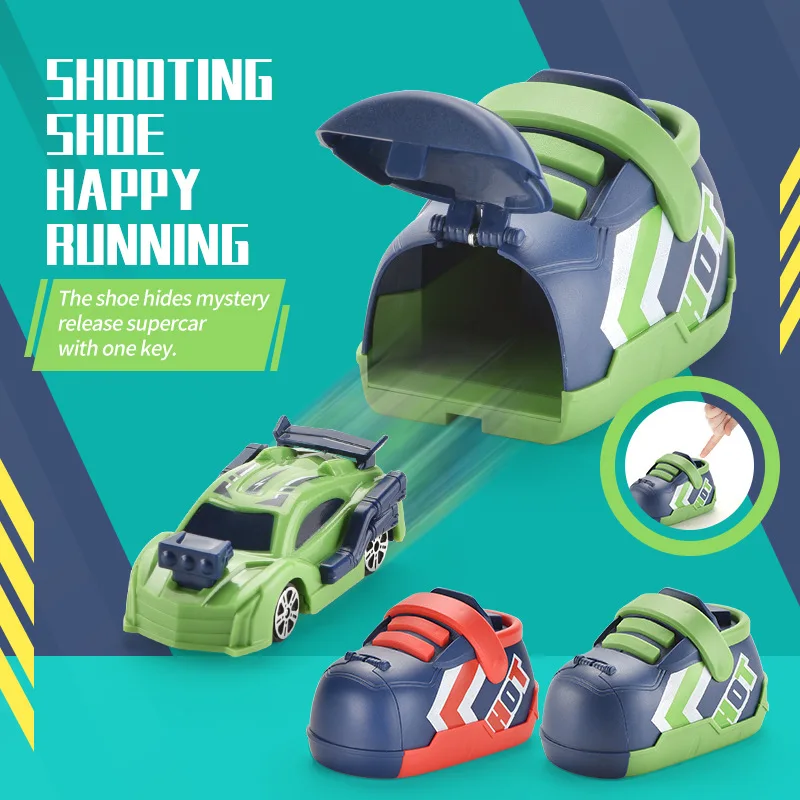 Ejection running shoes children's toy car ejection car set competition car competitive toys