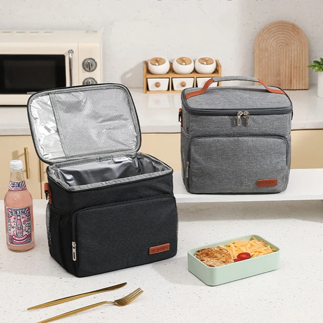 Bolsa de almuerzo térmica para el trabajo, bolsa de comida de gran  capacidad, contenedor aislado, refrigerador