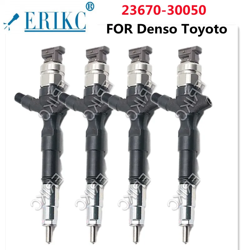 

ERIKC 4 PCS 23670 30050 Diesel Common Rail Injector 23670-30050 For TOYOTA HILUX HIACE V2.5 D4D