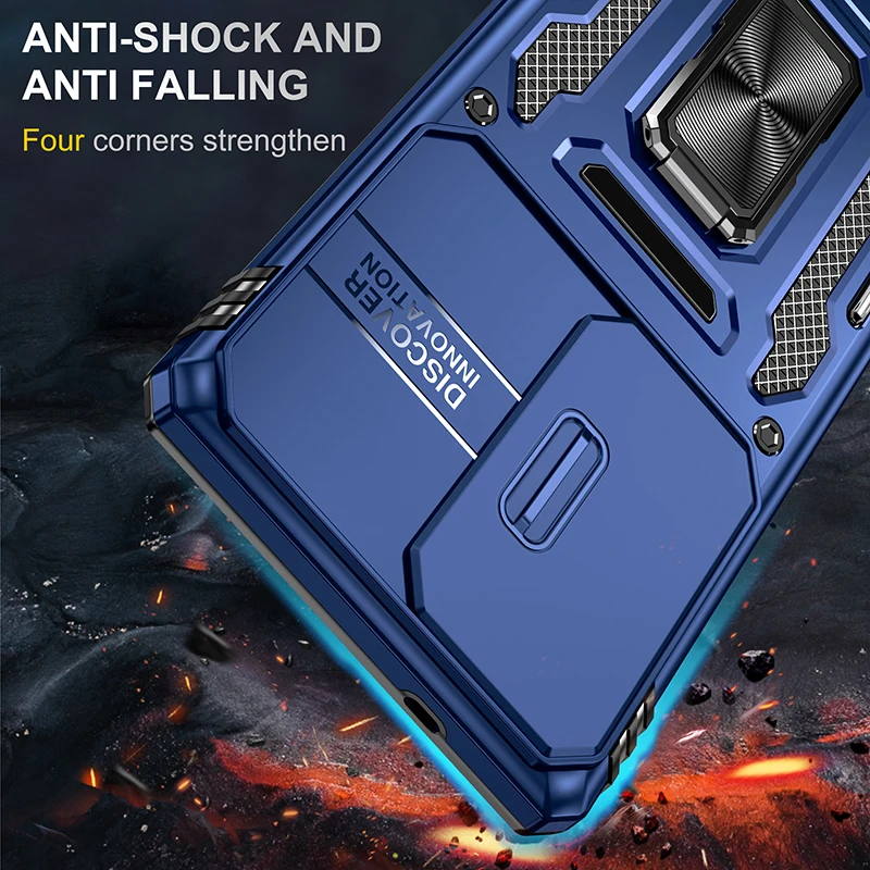 Heavy Duty Case with 360° Kickstand and Camera Protection