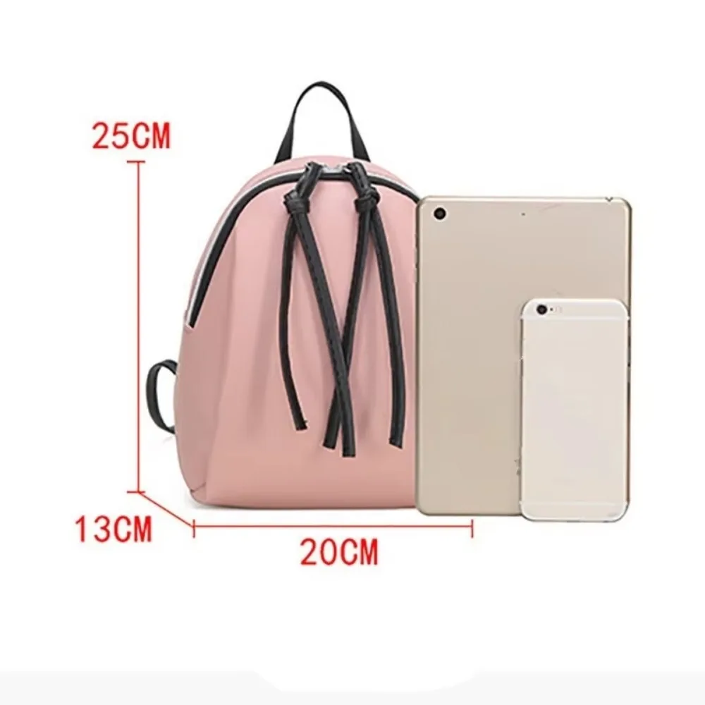 2024 Women's Mini Backpack Shoulder Bag with Tassel M2 Zipper Female Leather School Bagpack Bag for Teenage Bags for Women