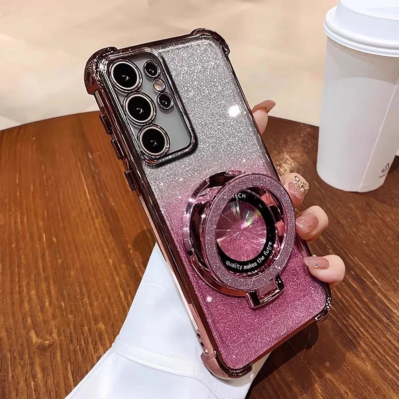 Luxury Glitter Bracket Phone Case - Stylish Protective Cover