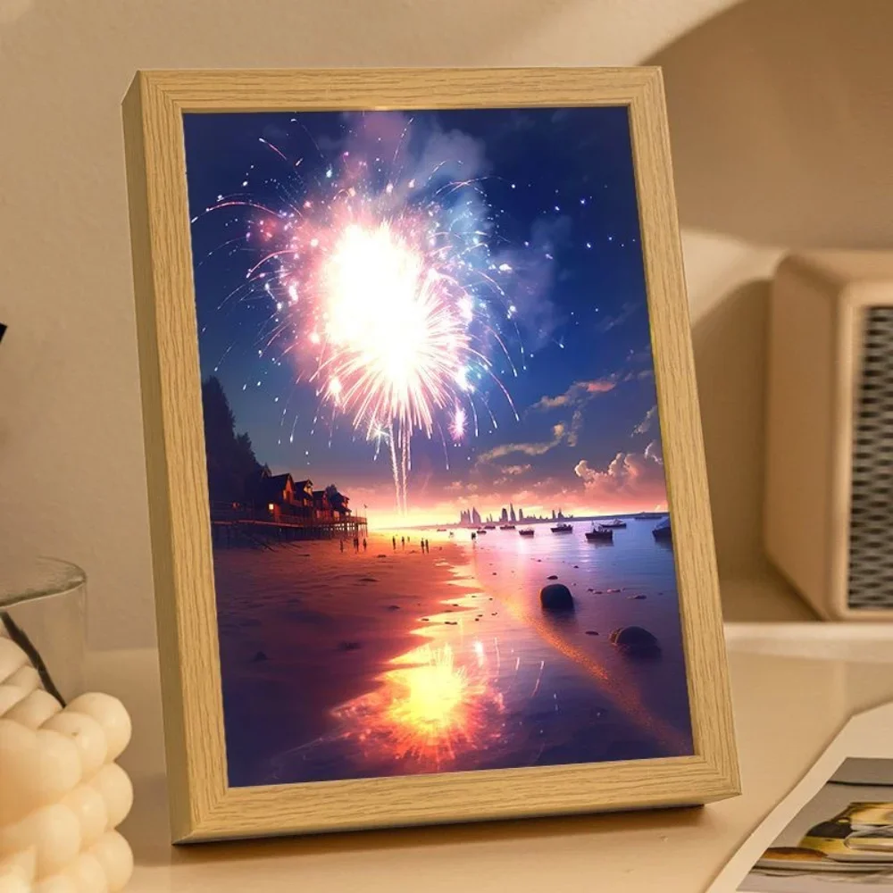 

3D Night Light Anime Celebrity Landscape LED Lamp Painting Stunning Light Effects 3 Color Dimming Photo Light Room Decor Gifts