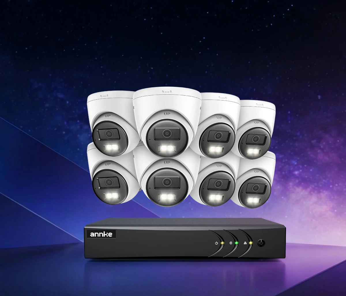 Annke 3K Sicherheitskamerasysteme 5-in-1 8CH DVR 5MP Dome-Kamera für den Außenbereich, wasserdicht, Farb-Nachtsicht, CCTV-Kamerasystem-Kit – Detail 1
