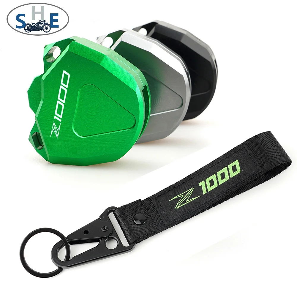 

LOGO Z1000 For KAWASAKI Z400 Z650 Z750 Z800 Z900 Z1000 Motorcycle CNC Aluminum Key Case Cover Shell & Embroidery Ring Keychain