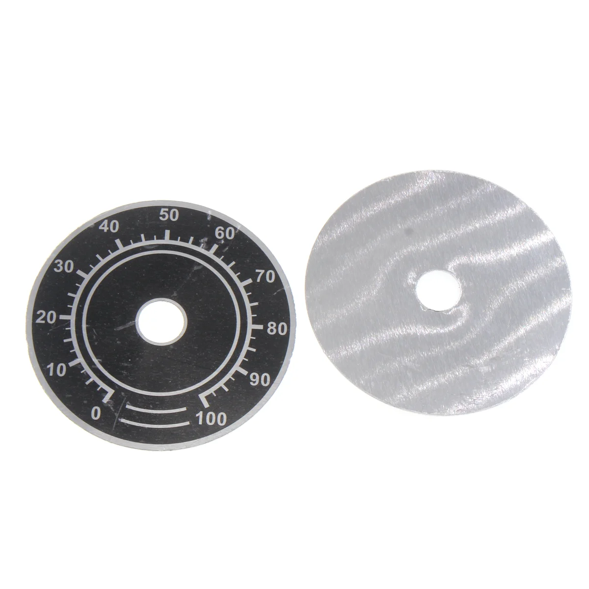 5/2PCS Dual Color Potentiometer 0-100 digital dial dial plate Aluminum label A03 knob cap WTH118 RV24 WX050