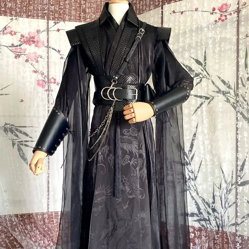 

He Xuan Cosplay Costume Sha Po Lang Character Tian Guan Ci Fu Chang Geng Mo Ran Cosplay Costume Black Hanfu