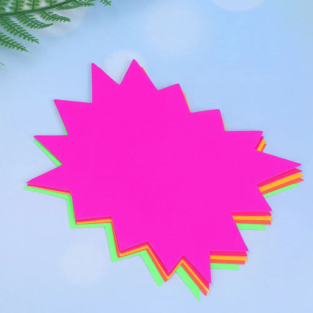 80개입 특가 판매용 종이 폭발 모양 할인 태그 가벼운 무게로 컴팩트하게 제공되..