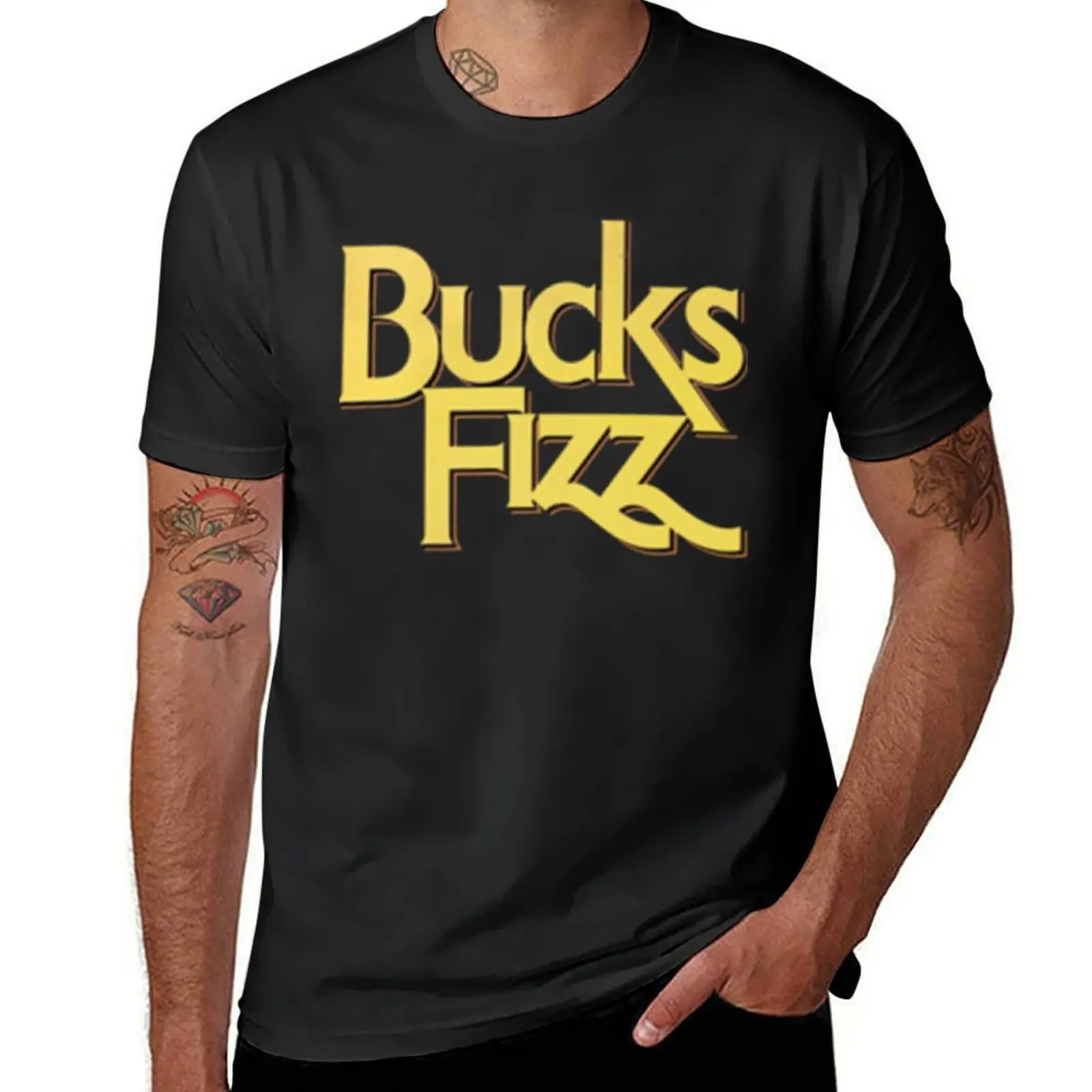 

Классическая мужская футболка оверсайз с принтом долларов Fizz GoldBlack