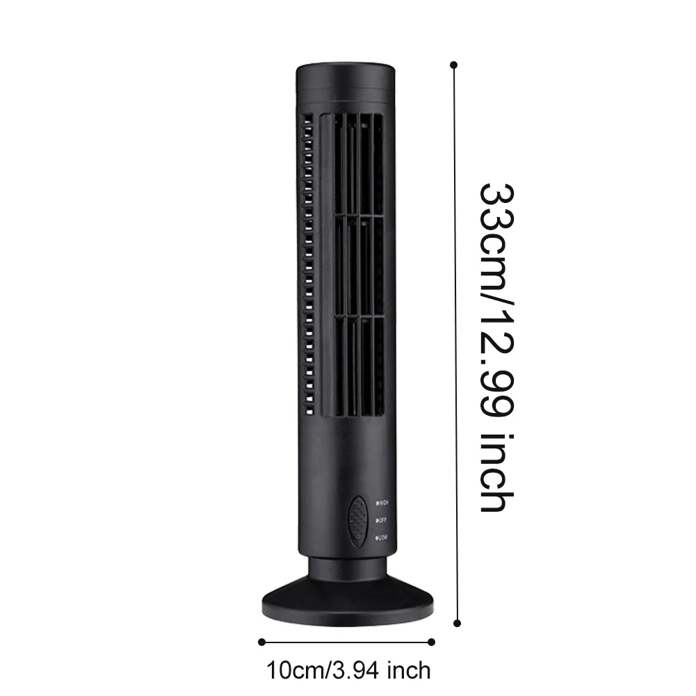Plastic Bladeless Tower Fan for Living Room and Bedroom