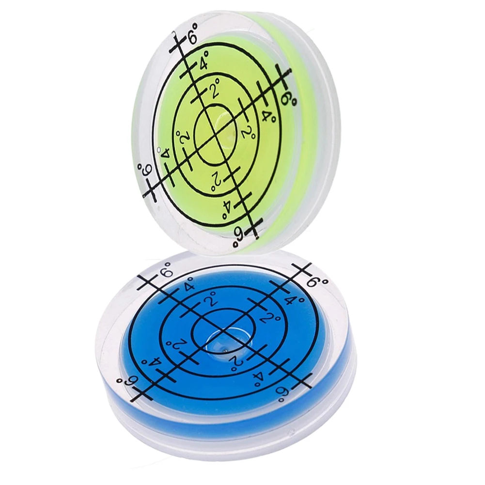 

2pcs Bubble Level Spirit Bubble Degree Mark Surface Level Round Circular Measuring Meter 32mm Professional Measuring Tool