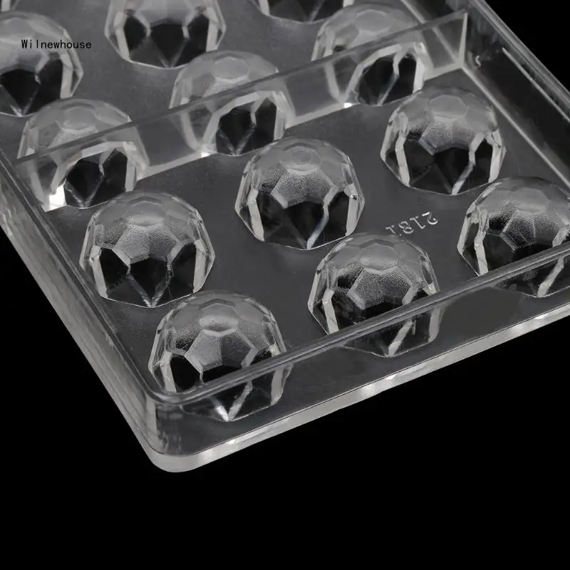 

1 PC Polycarbonate Diamond DIY Chocolate Mold Ice Cube Jelly Making Mold Dropship
