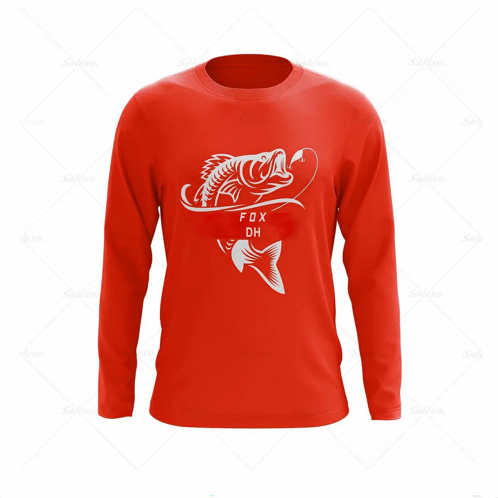 Men New Fishing Clothing Hooded Printing Fishing Clothes Sunscreen Breathable Anti Mosquito Quick Dry Shirt