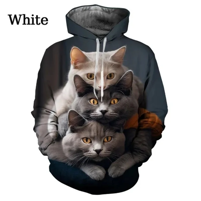 thumbnail image 1 of Sudadera con capucha con estampado 3D de gato y anime para hombre y mujer, estilo informal, divertido, de moda urbana, para niños y niñas, 1 of 4