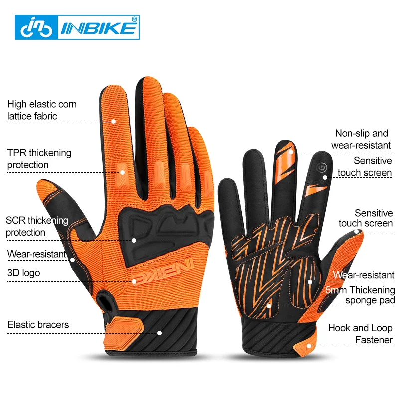 INBIKE Men's Cycling Gloves Touchscreen MTB Cycling Bicycle Riding Gloves for Men Bike Sports Gloevs Motorcycle MTB Accessories 4