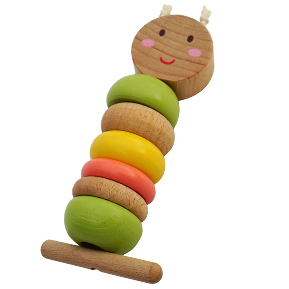 Chenille à Tirer En Bois – Jouet Éducatif Bébé, Motricité Fine & Coordination Dès 12 Mois