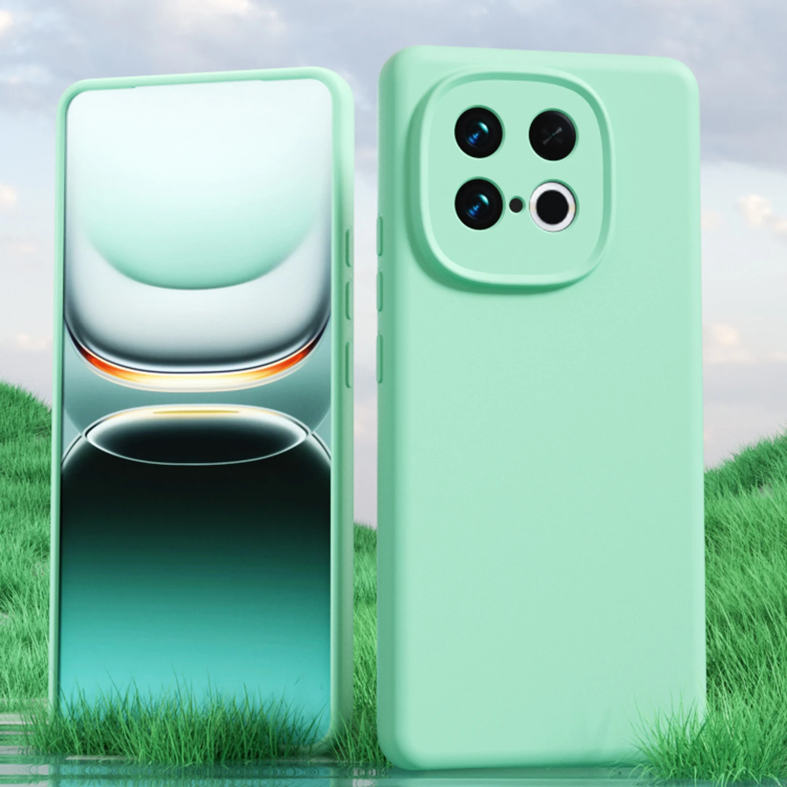 Shockproof Soft Liquid Silicone Case with Slim Design and Precise Camera Protection