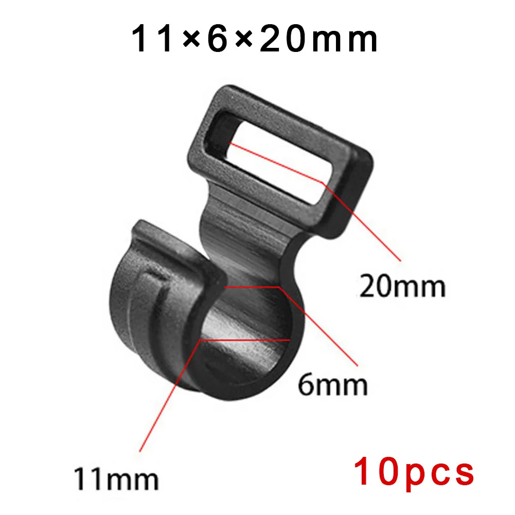 

10pcs Tent hook Plastic C Clips Awning Black Camping Caravan Fixed Outdoor Pole Reusable New Practical Durable