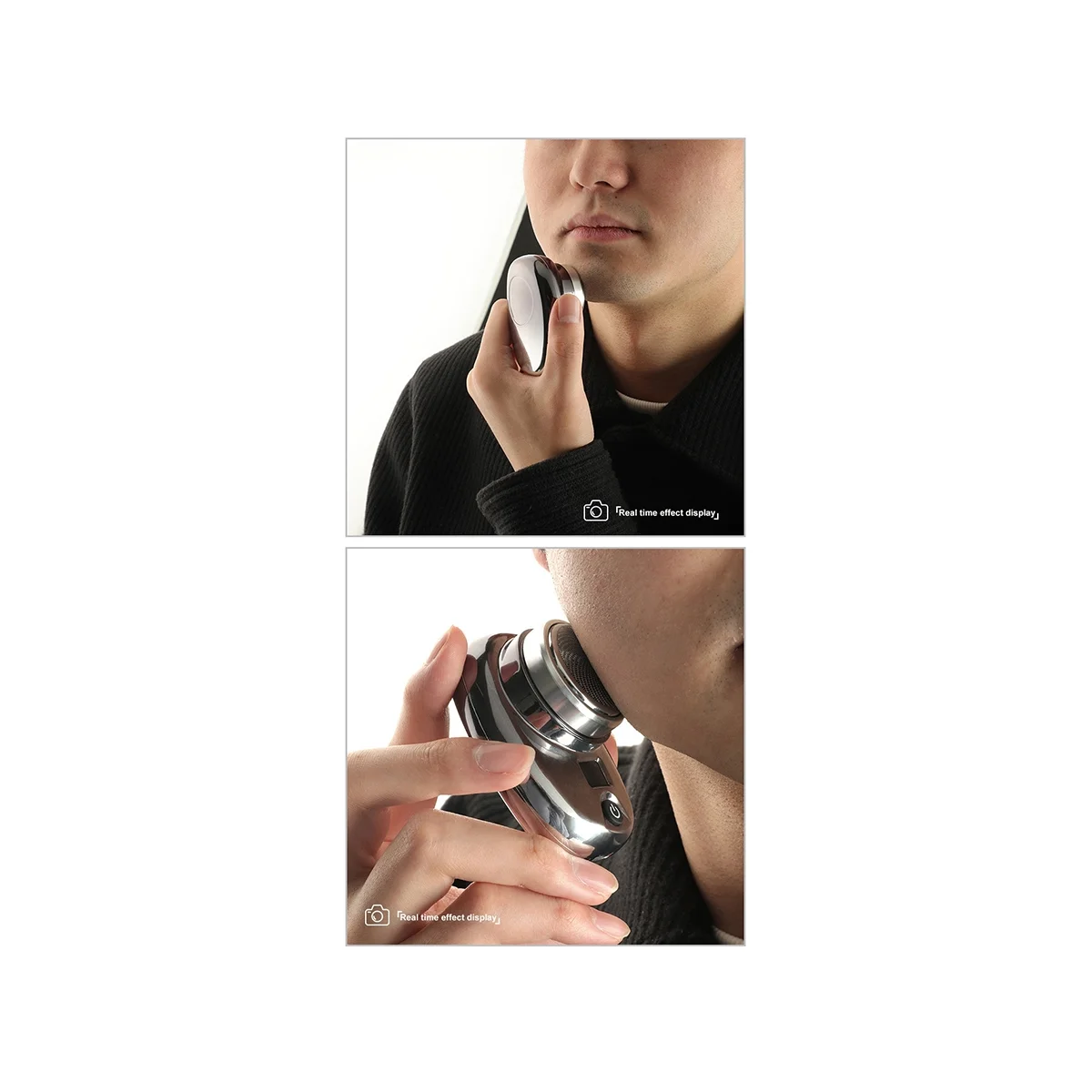 Mini Electric Travel Shaver for Men Pocket Size Washable Rechargeable Portable Painless Cordless Trimmer Silver 3