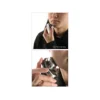 Mini Electric Travel Shaver for Men Pocket Size Washable Rechargeable Portable Painless Cordless Trimmer Silver 3