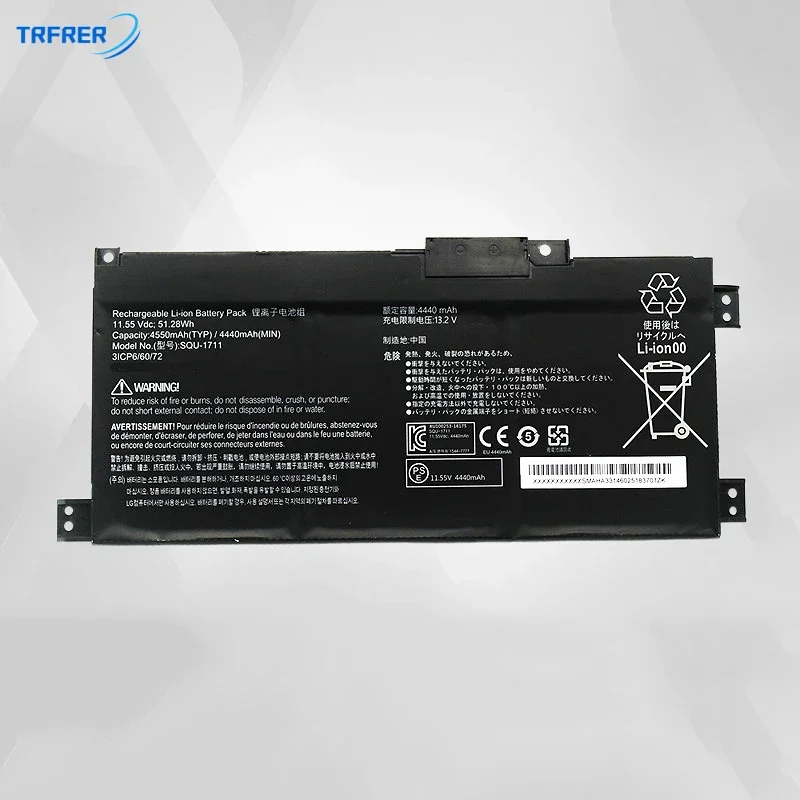 Аккумулятор для ноутбука thunderobot 911 air 911me 911mt 911s g7000m g8000m SQU-1711 11,55 в 4440 мАч