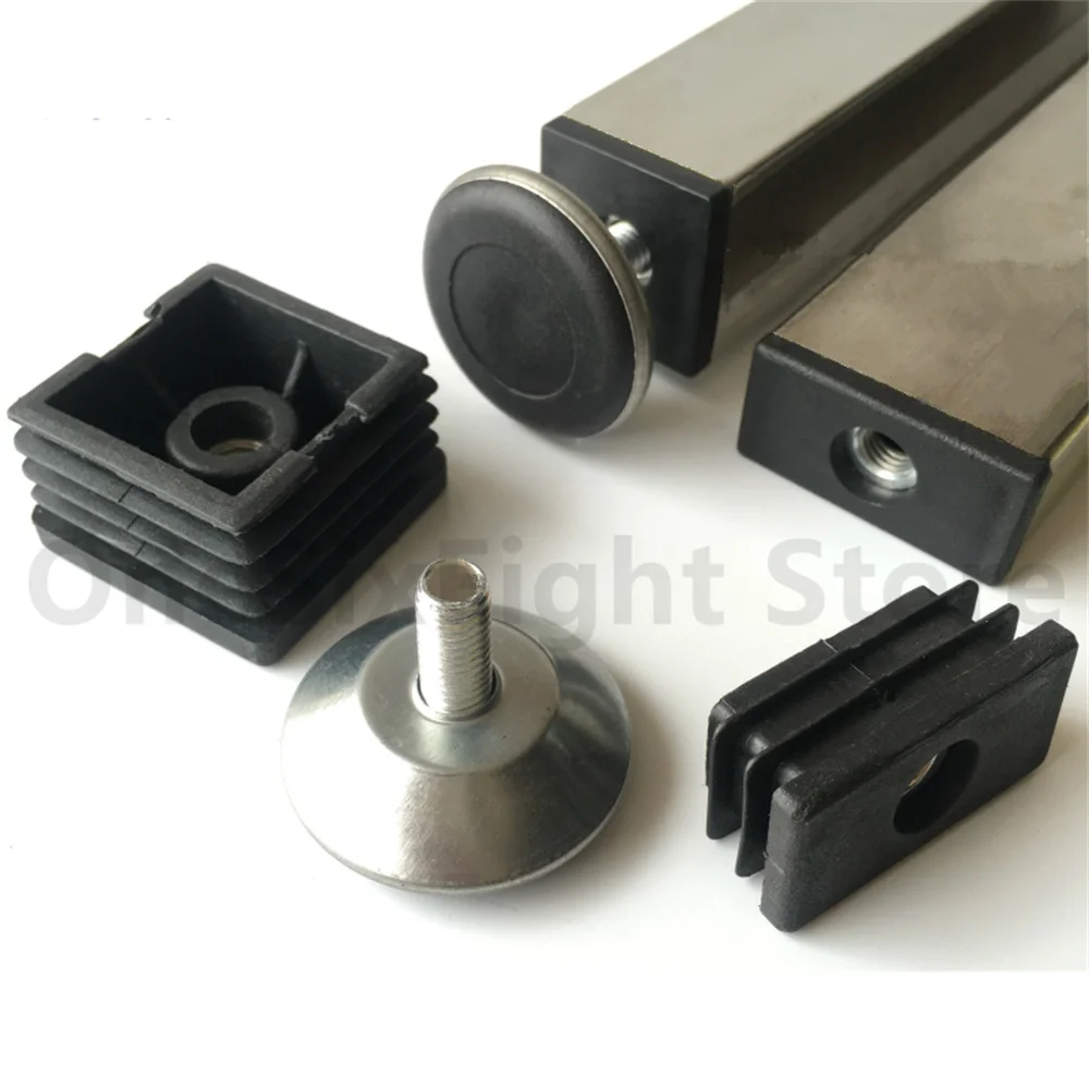 Flyshop Set di 4 inserti per tubi quadrati, 50 x 50 mm, in