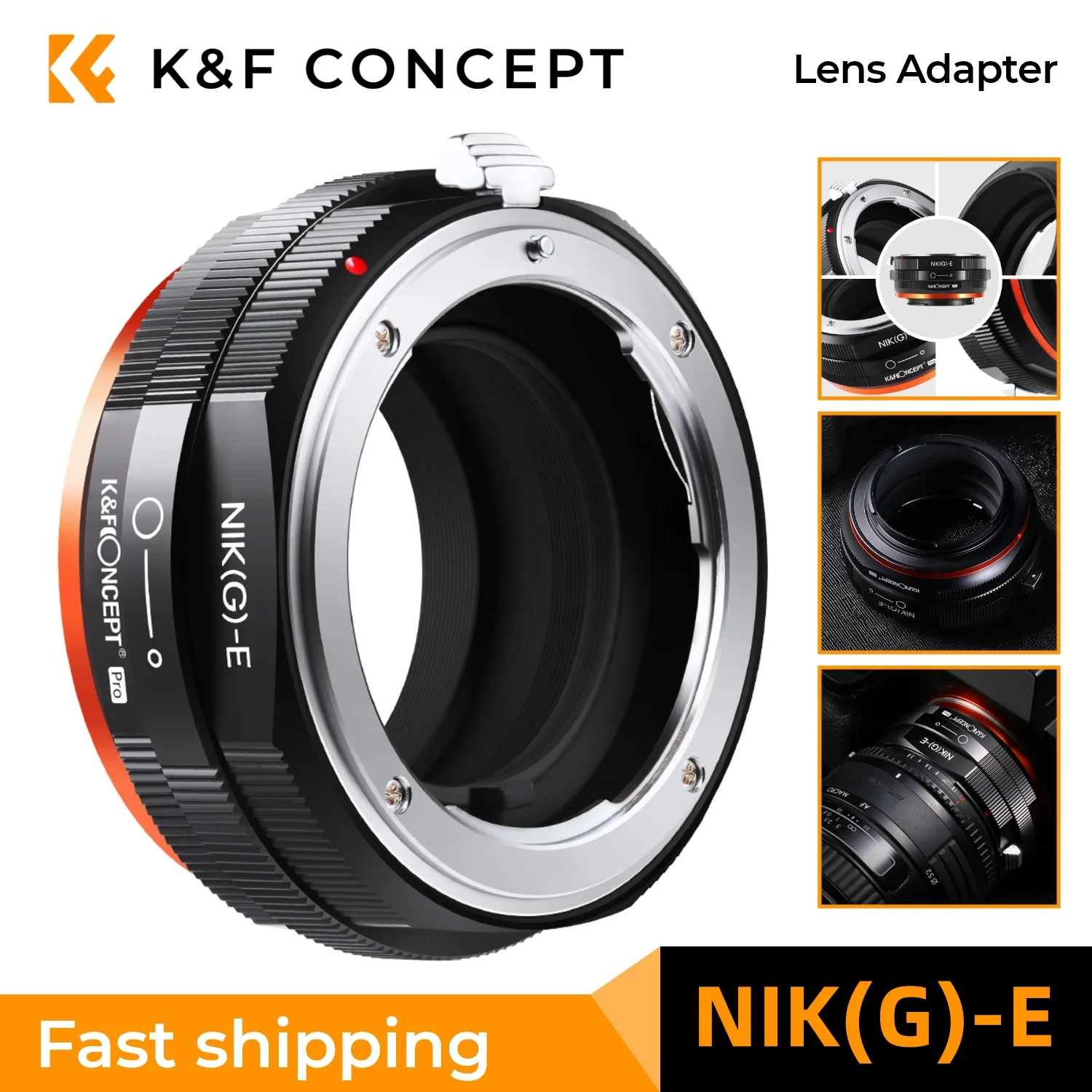 K&F Concept Camera Lens Mount Adapter for Nikon F AI Mount G
