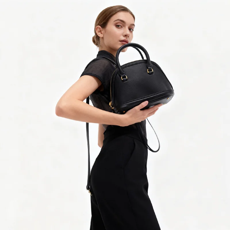 Spring New Shell Women's Handbag Trendy Shoulder Crossbody Bag Street Style PU Material Small Size Soft Shape Zipper Opening