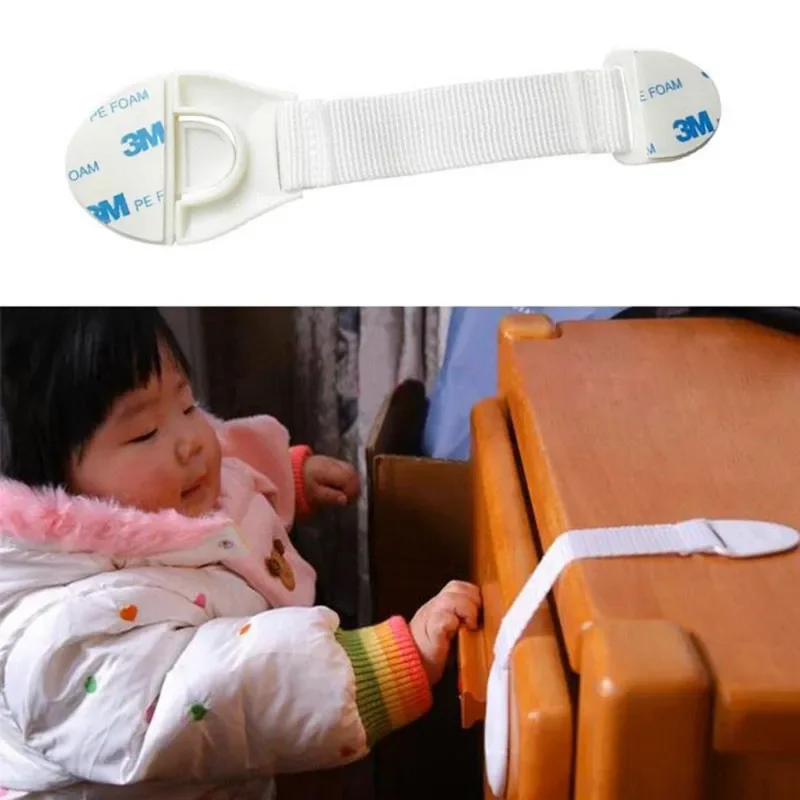 

100pc Baby Kids Safety Care Plastic Locks Straps Infant Baby Protection Drawer Door Cabinet Cupboard Toilet Safety Locks