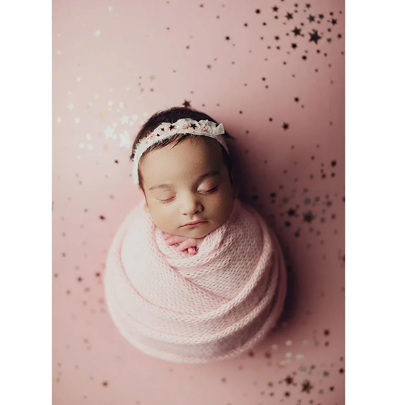 40/150*170cm Newborn Photography Props Blanket Baby Gilding Star Blanket Backdrop Fabrics Cloth Baby Shoot Studio Accessories