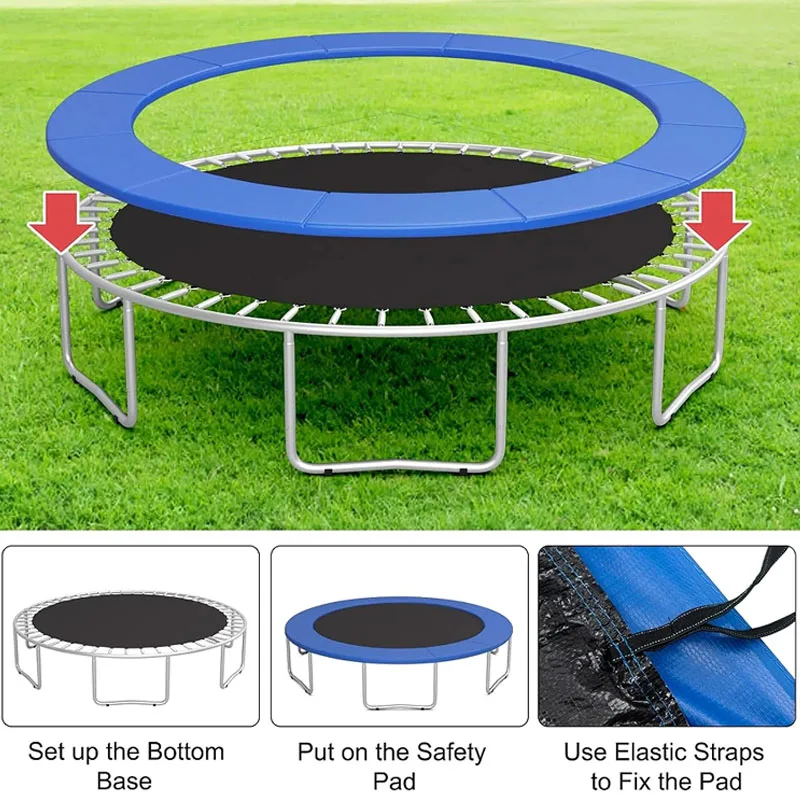 6/8/10 Feet Trampoline Protection Mat Trampoline Safety Pad Round Spring Protection Cover Waterproof Pad Trampoline Accessories