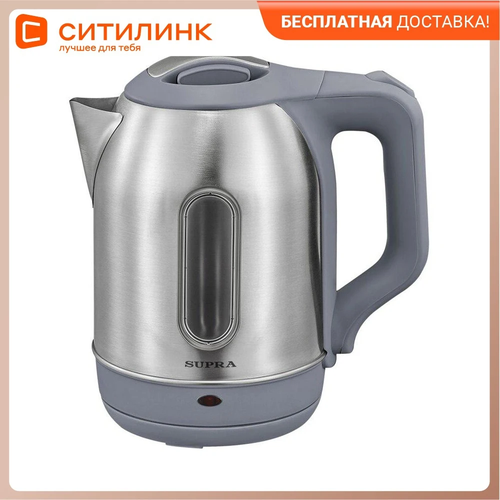 Electric kettle Supra kes 1808sw, 1500 W, stainless steel and gray
