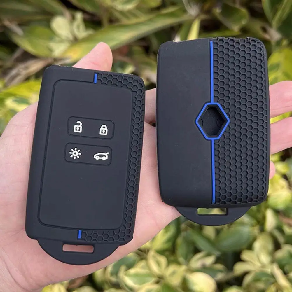 Key Case Cover Key Case Car Key Shell Car Key Cover Case For Dacia 3 For Renault Captur Zoe Espace 5 Clio Megane 4 Arkana Arcan Silicone Key Holder Shell