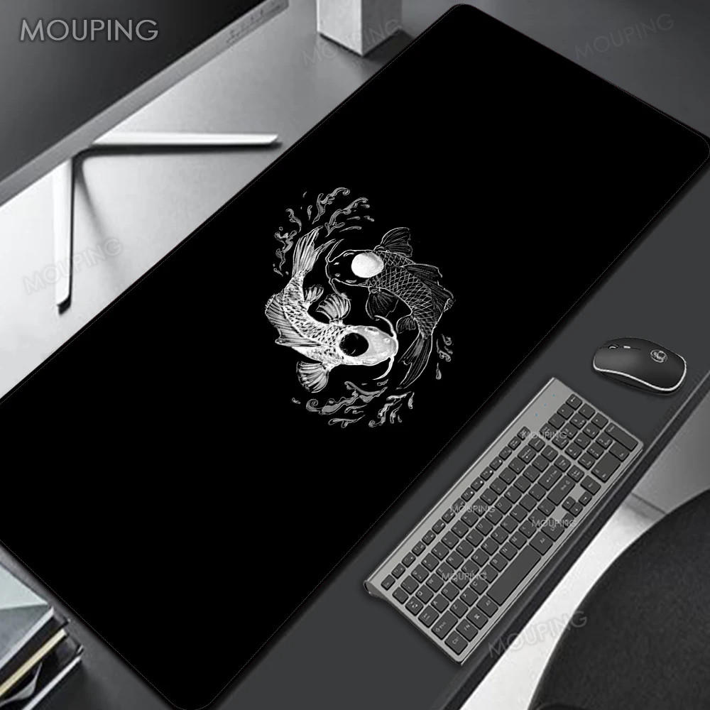 Black Big Great Wave Mouse Pad Pc Gamer Computer Desk Mat Carpet Gaming Mouse Gamer Accessories Rubber Mousepad 400x900 300x800