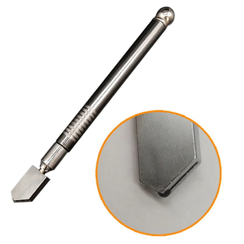 Oil Feed Glass Cutter Diamond Antislip Metal Handle Cutting Tools Professional