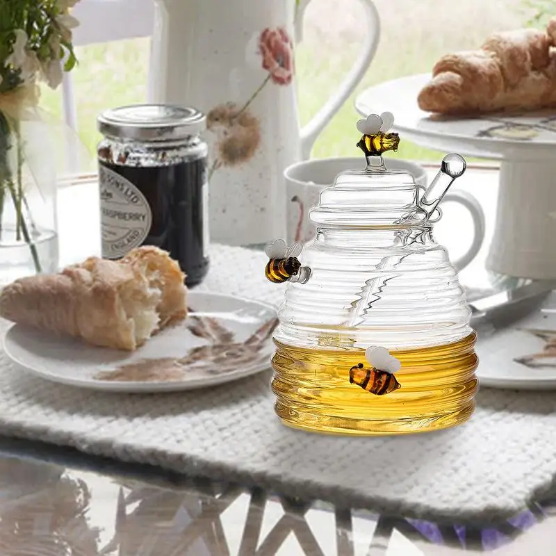 Honey Storage Container Glass Bottles Glass Honeycomb Tank