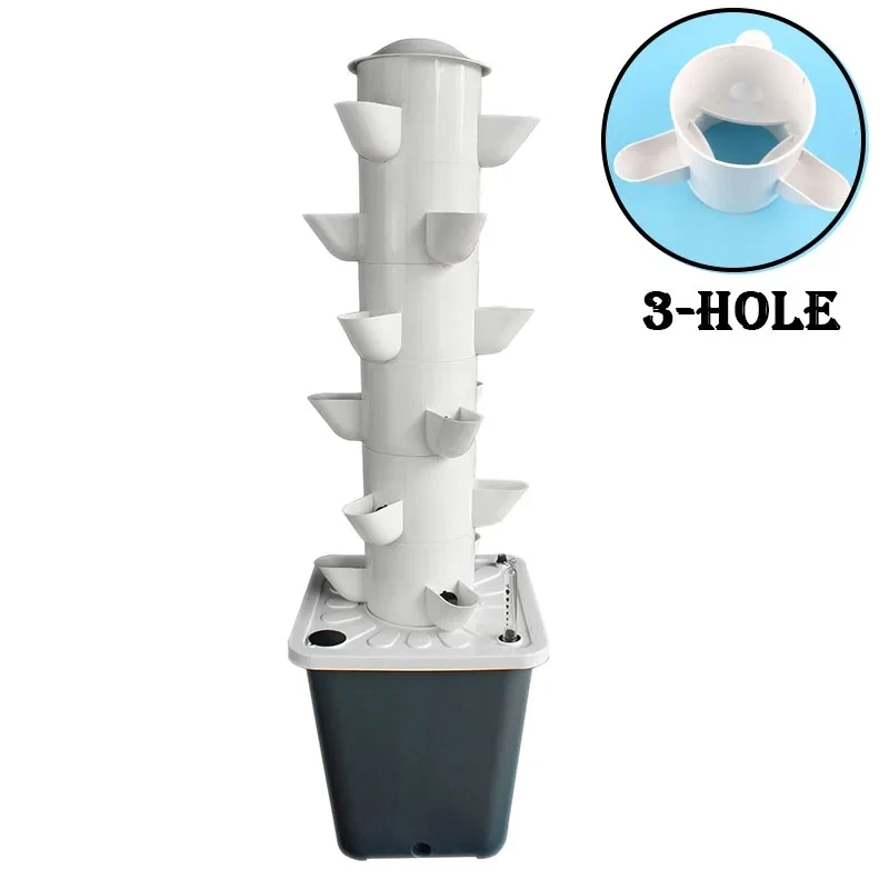 Hydroponic Growing System Mini Detachable Indoor Outdoor Home Grow Herb Vertical Garden Tower DIY Balcony Vegetables Planter