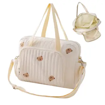 Borsa per pannolini impermeabile, borsa fasciatoio da maternità, borsa a tracolla da viaggio con ampia apertura, borsa porta pannolini per neonati, borsa portaoggetti da viaggio