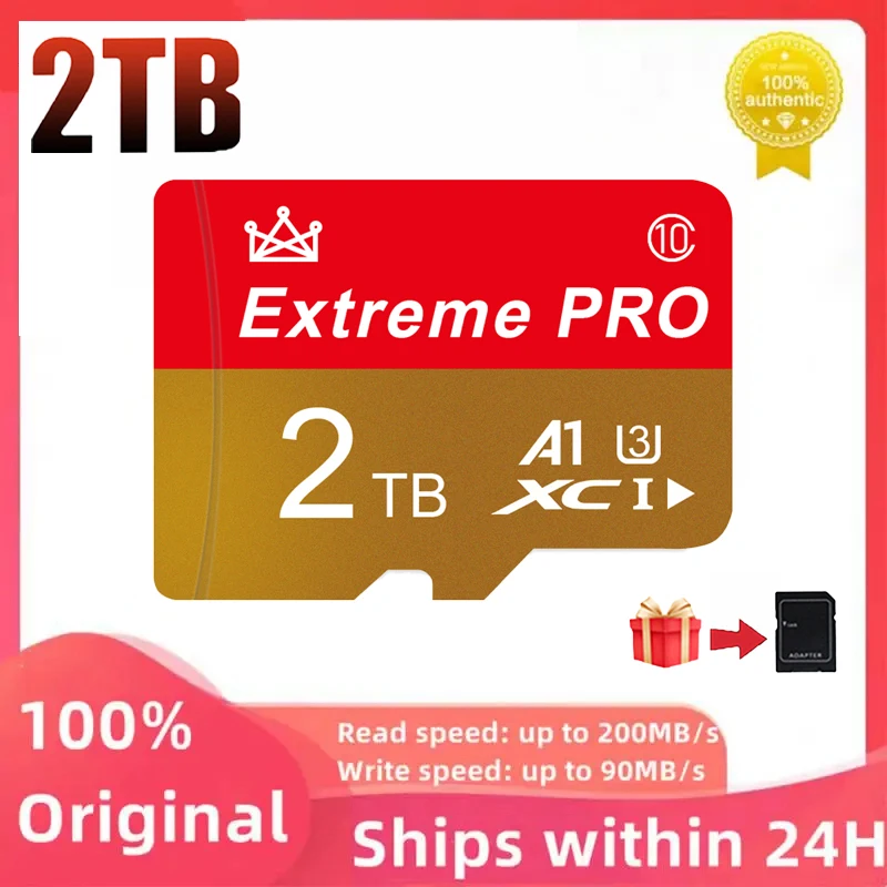 Scheda Sd Micro Tf Ad Alta Velocità Originale 2Tb 1Tb Sd Memory Card 512Gb 256Gb Micro Tf Sd Memory Flash Card Per Telefono/Computer/Fotocamera