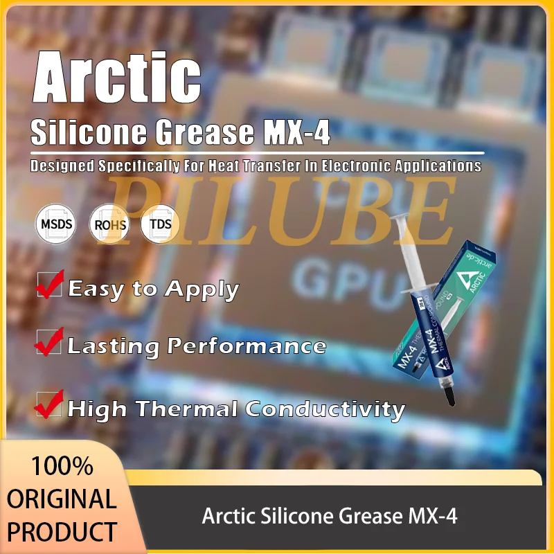 Graisse silicone Arctic MX-4 pour un transfert de chaleur efficace et une solution de refroidissement à long terme Produit original