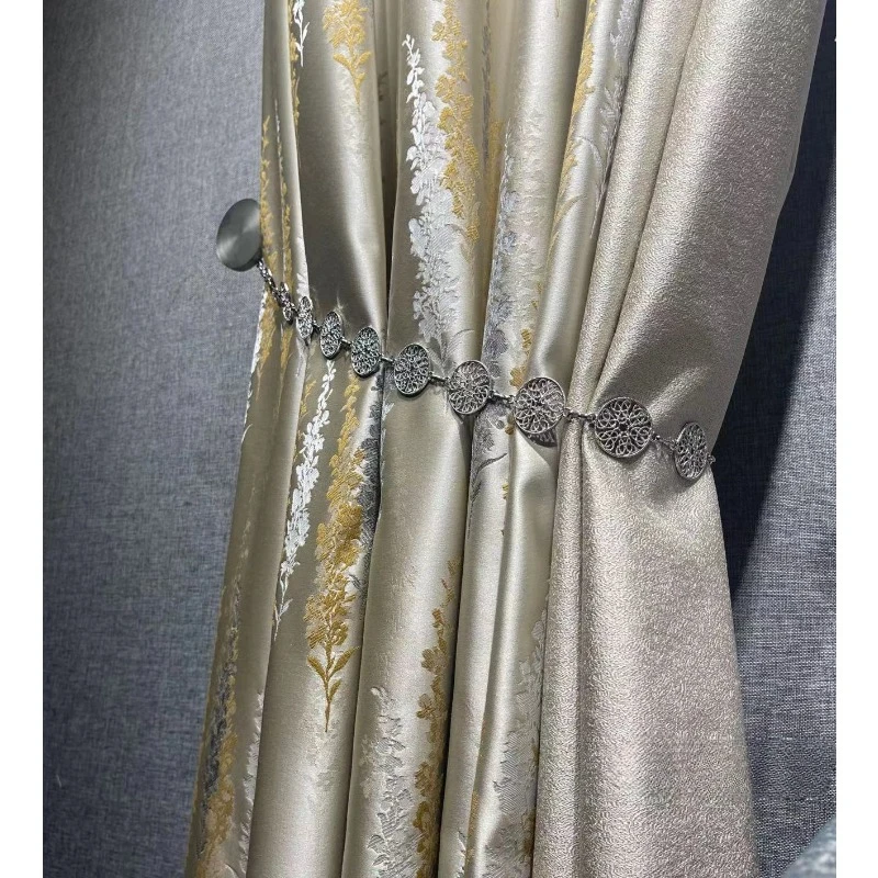Americký rustikální lehký luxusní záclony pro žití jídelní pokoj ložnice vysoký precizní žakárové levandule lékařská svislý teplý holčičky