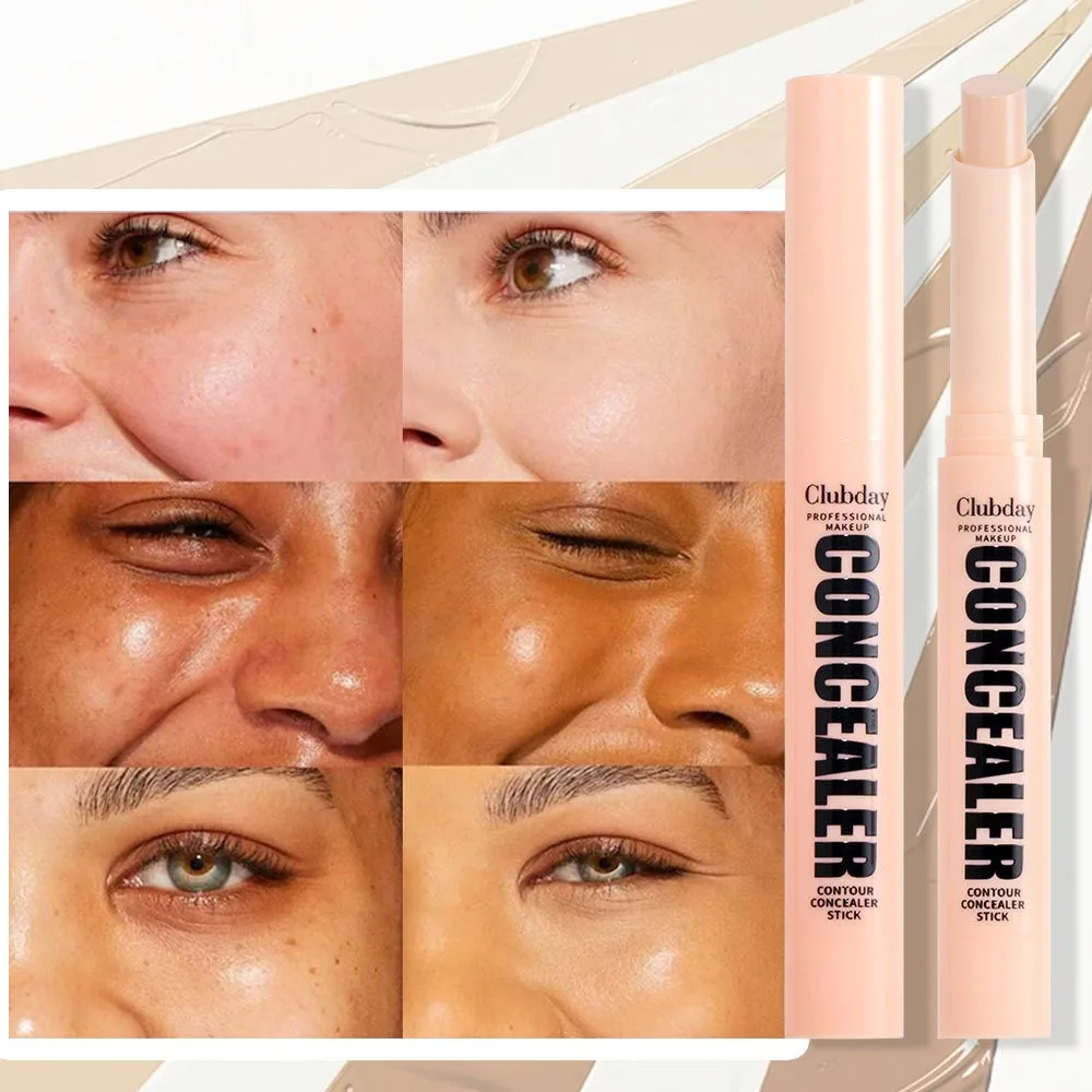 Color Corrector Concealer Pen Hide Blemish Dark Eye Circle Contour Stick Face Matte Cream Makeup Primer Pen High Coverage sponge head concealer,liquid concealer,makeup concealer,waterproof concealer,face concealer,face concealer pen