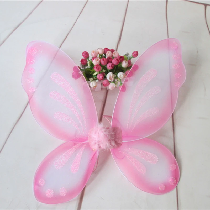 Baby Girl Wings Cape Children Halloween Party Cosplay Fairy Dress Up Dance Performance Costume Accessories Boys Girl Party Wings